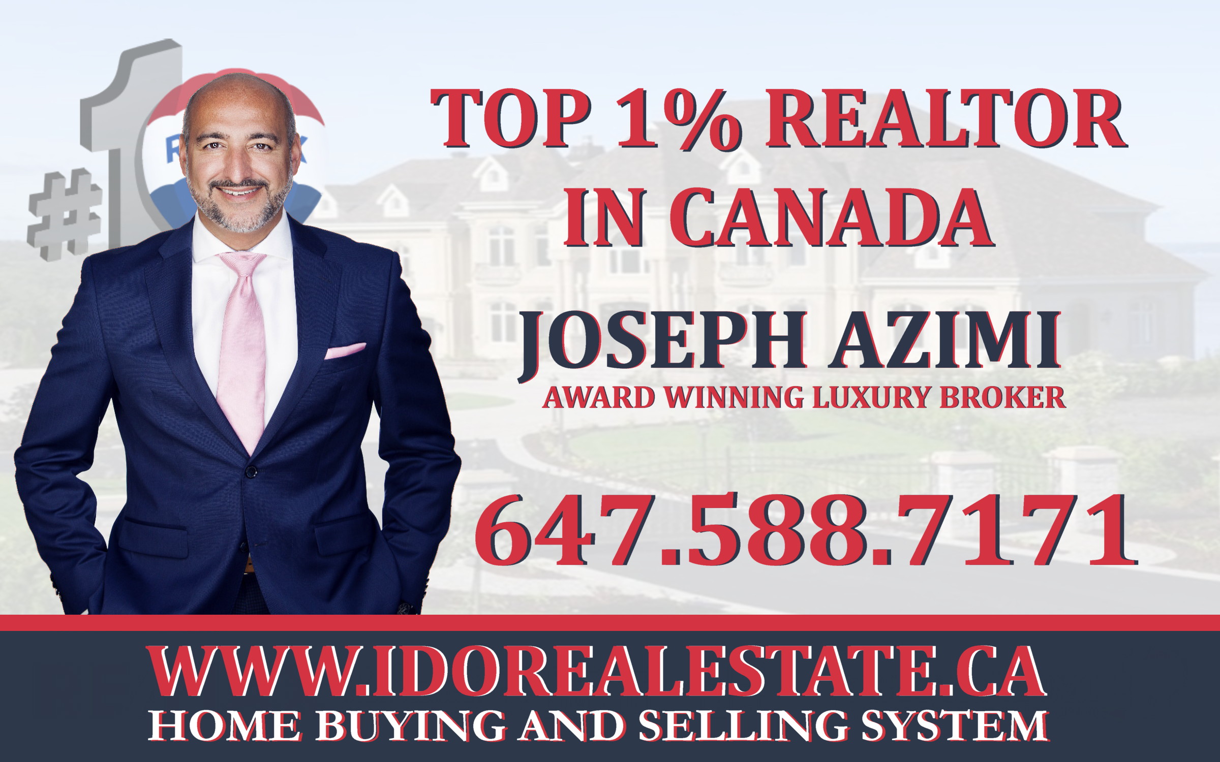 Top Luxury Real Estate Agent Broker Joseph Azimi Toronto Oakville Vaughan Kleinburg Mississauga
